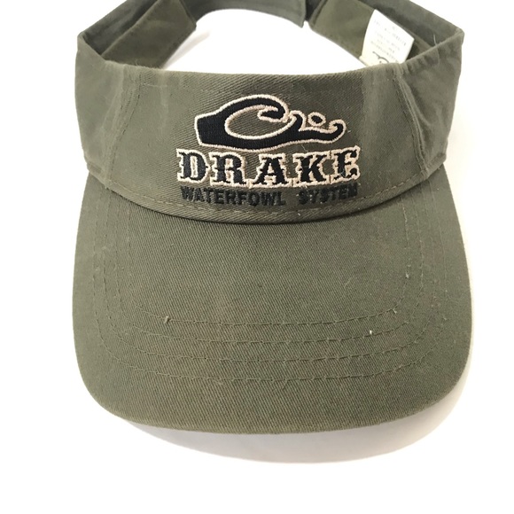 Drake Waterfowl System Dark Green Visor Hat Cap - Picture 1 of 7